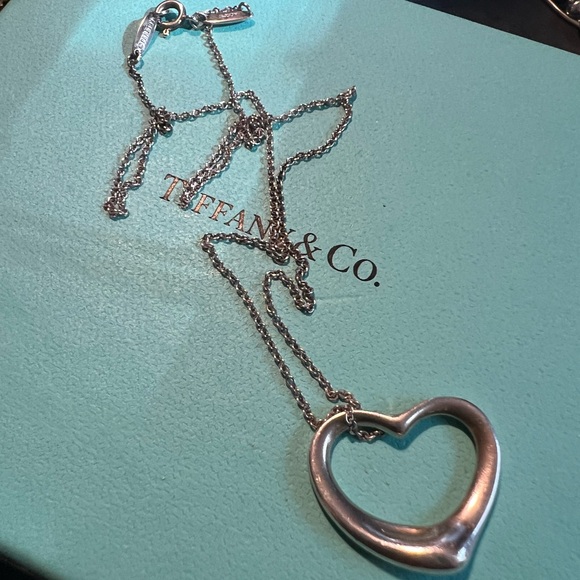 Tiffany & Co. Jewelry - Tiffany & Co. Elsa Peretti large heart necklace with chain 16 inches.